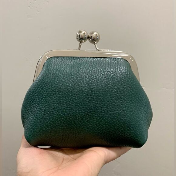 Handmade Genuine Premium Pebble Leather Kisslock Clutch/Wristlet/Evening Bag - Picture 2 of 15